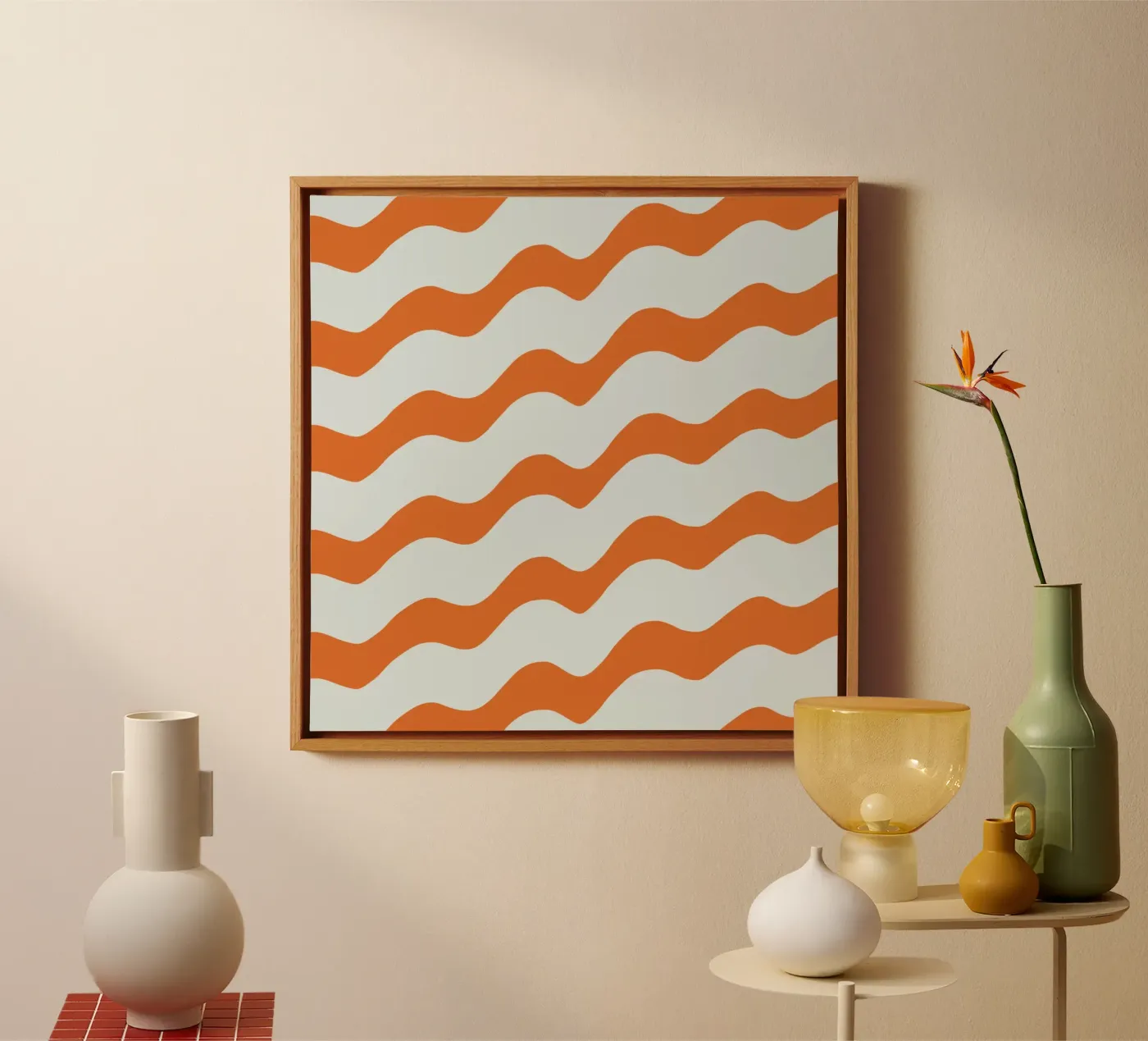 Waves pattern 16 canvas by Little Dean