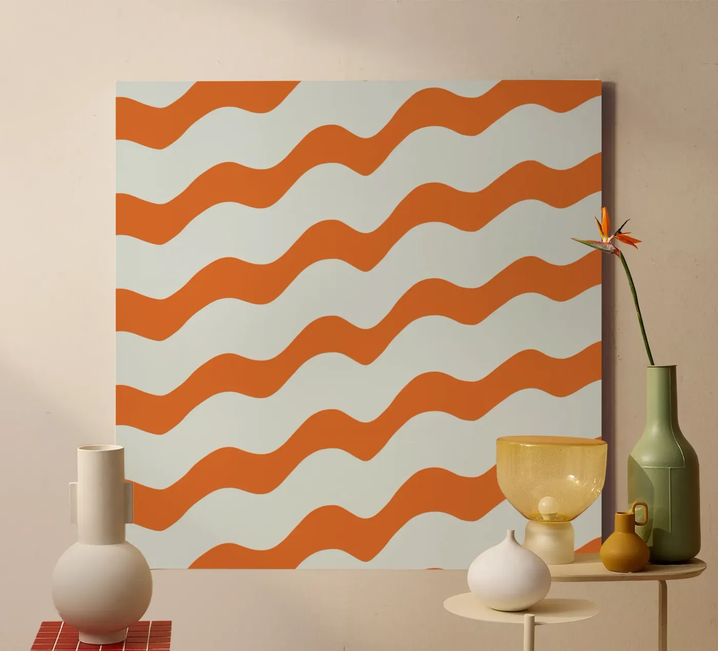 Waves pattern 16 canvas by Little Dean