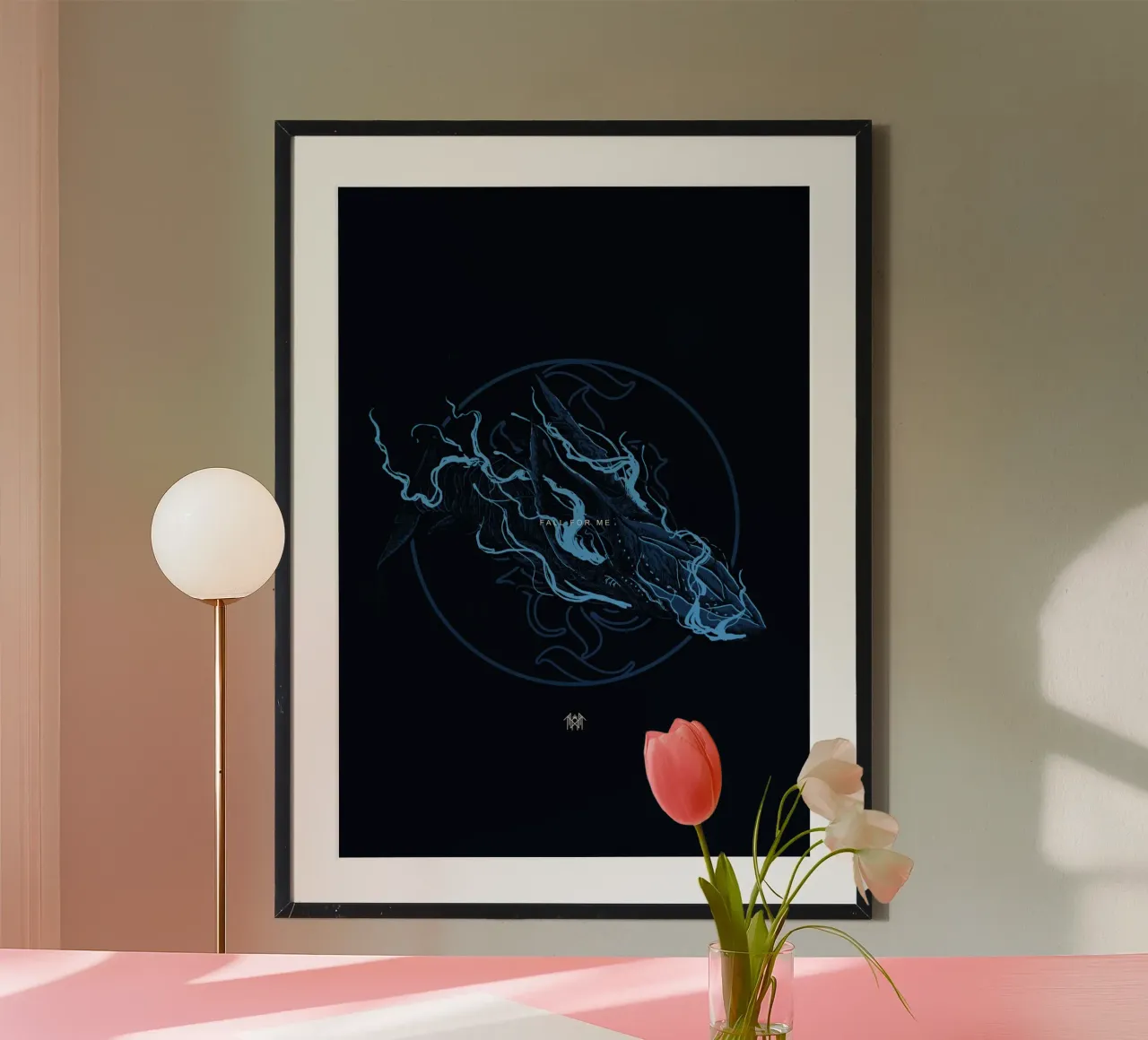 Gettone del sonno Astratto poster con telaio in alluminio da shiners