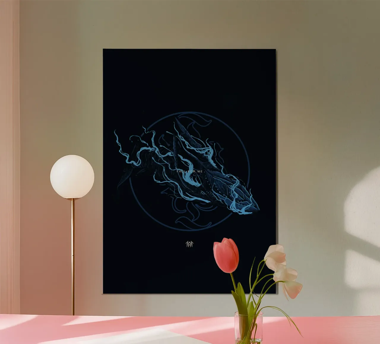 Gettone del sonno Astratto poster con telaio in alluminio da shiners
