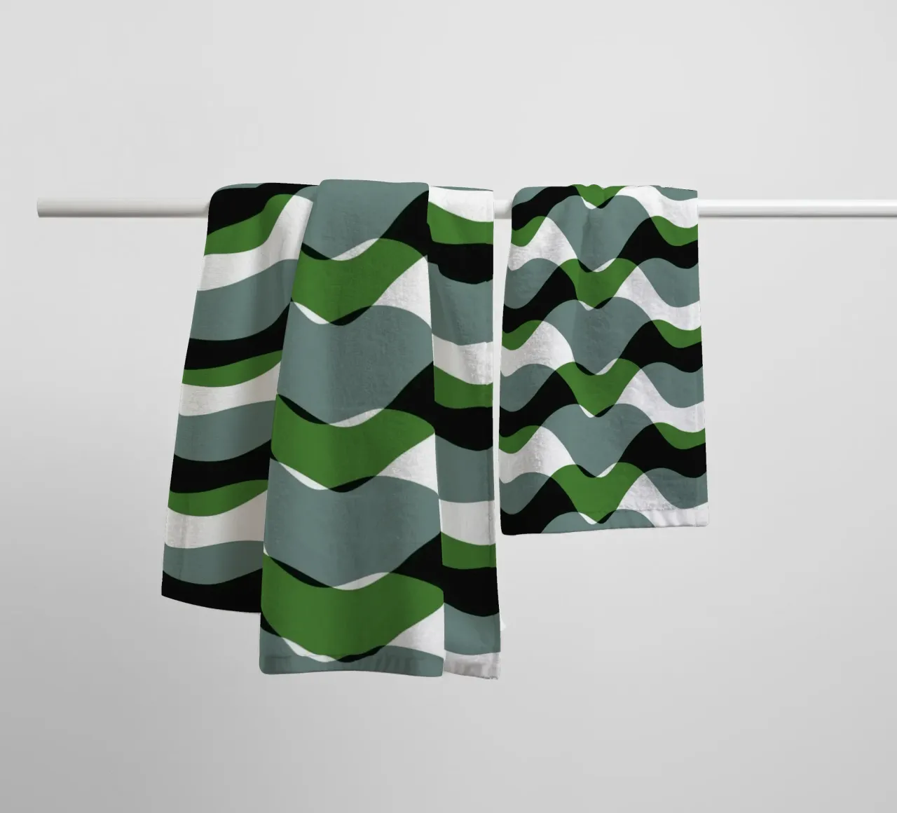 Waves pattern 20 towel by Little Dean