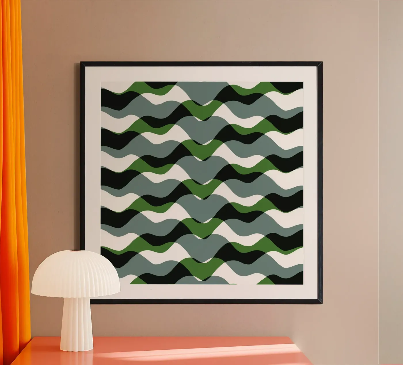 Waves pattern 20 poster van Little Dean
