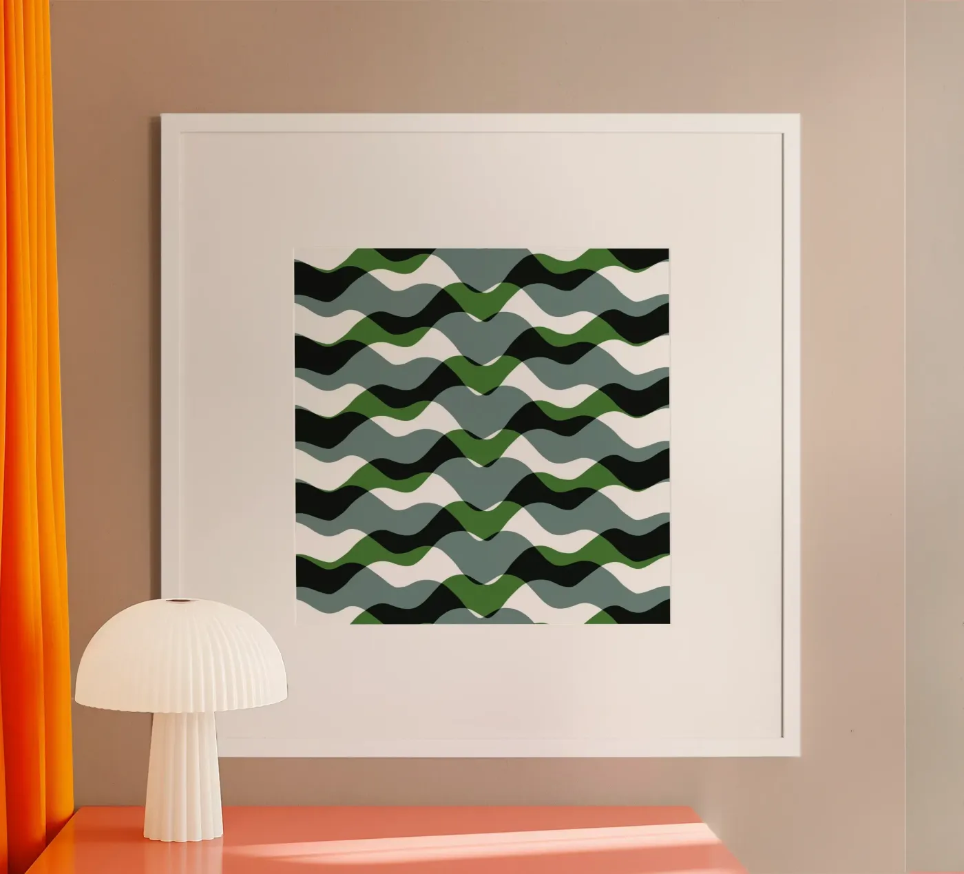 Waves pattern 20 poster van Little Dean