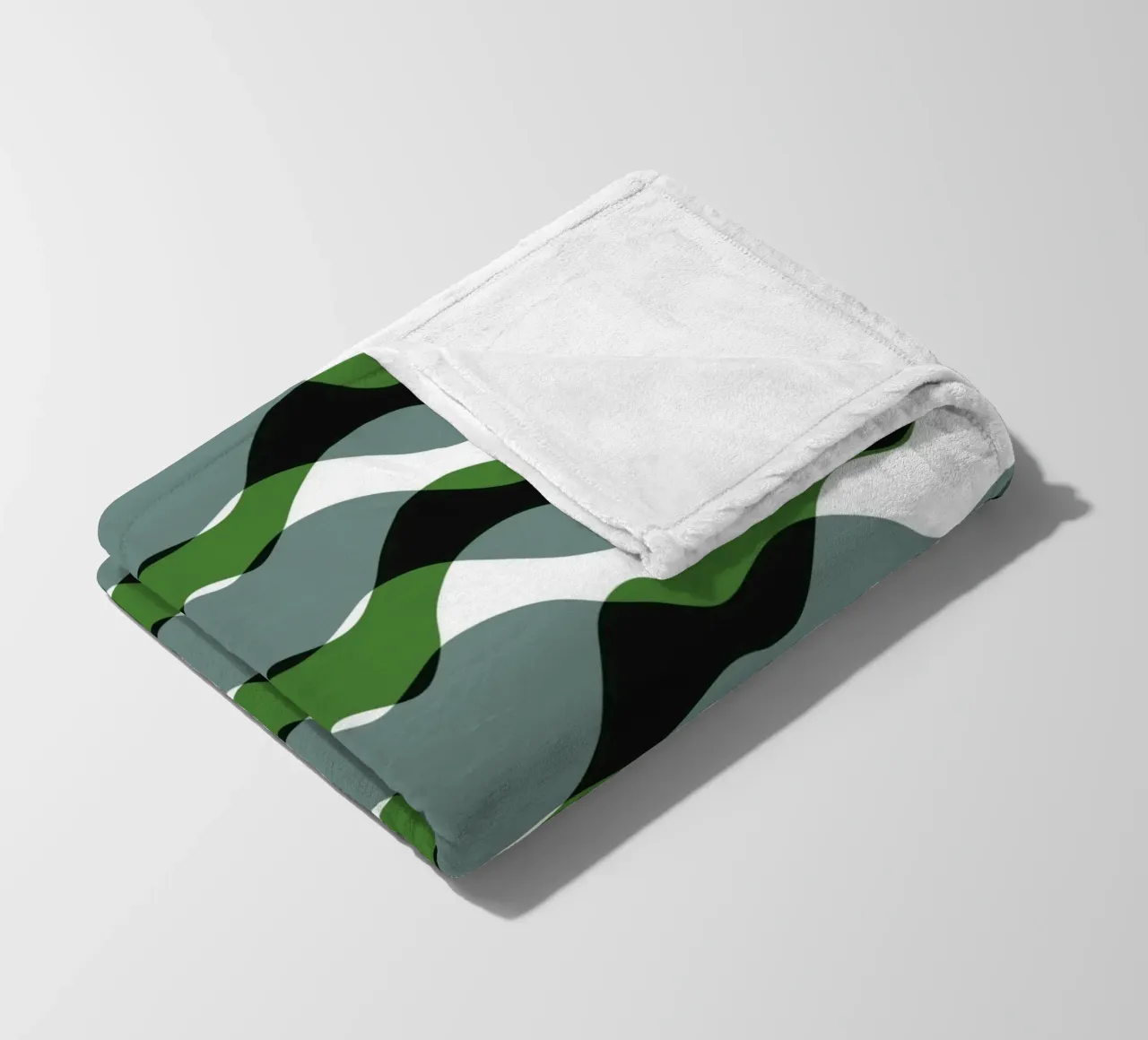 Waves pattern 20 fleece blanket by Little Dean