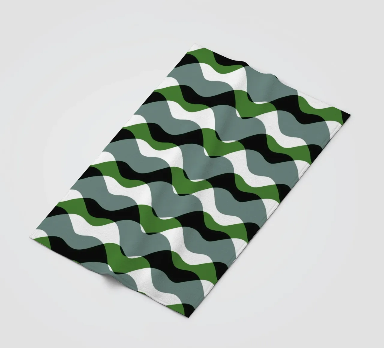 Waves pattern 20 fleece blanket by Little Dean