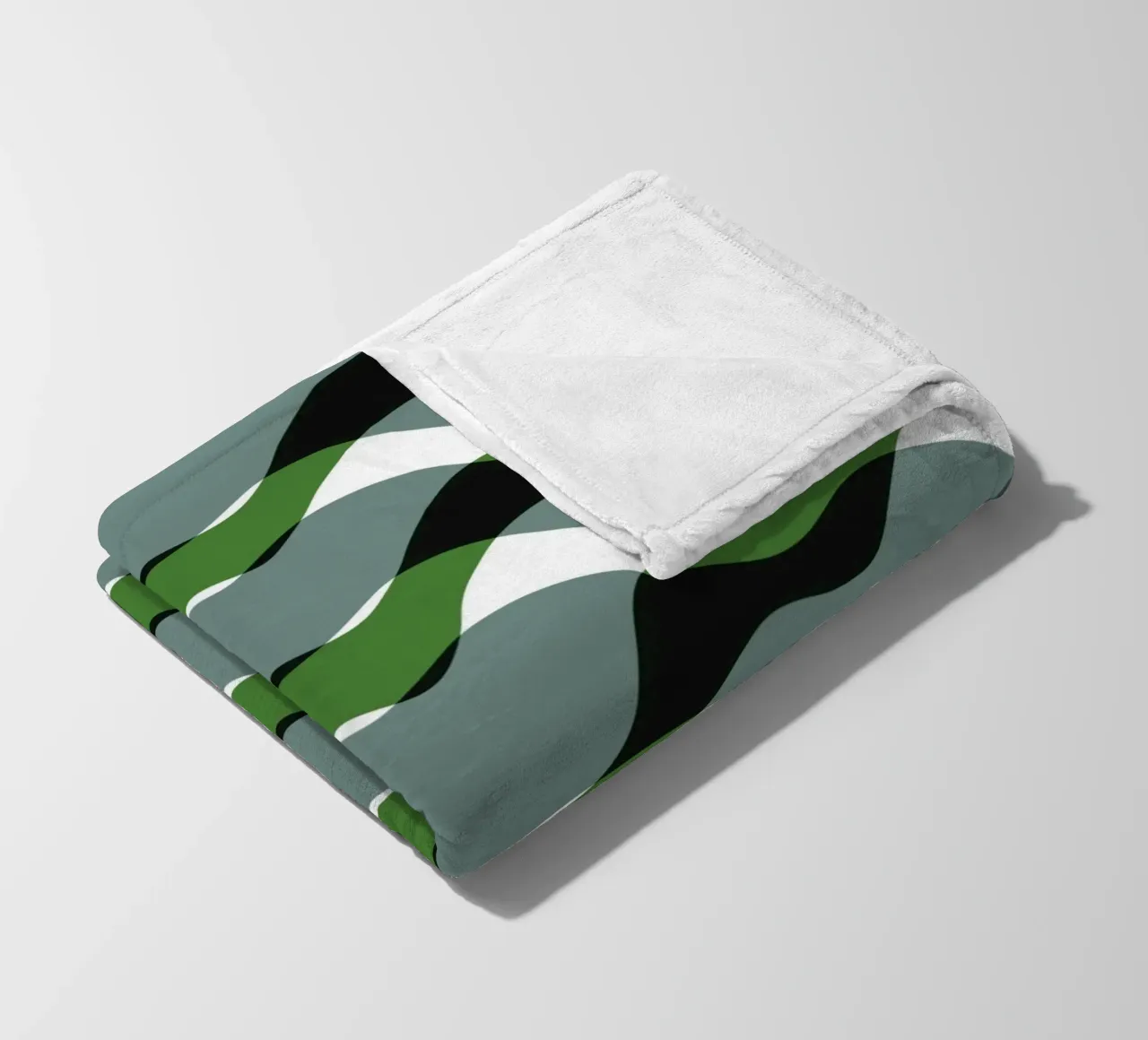 Waves pattern 20 fleece blanket by Little Dean