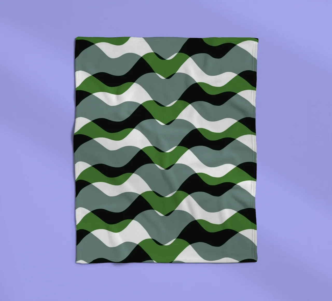 Waves pattern 20 fleece blanket by Little Dean