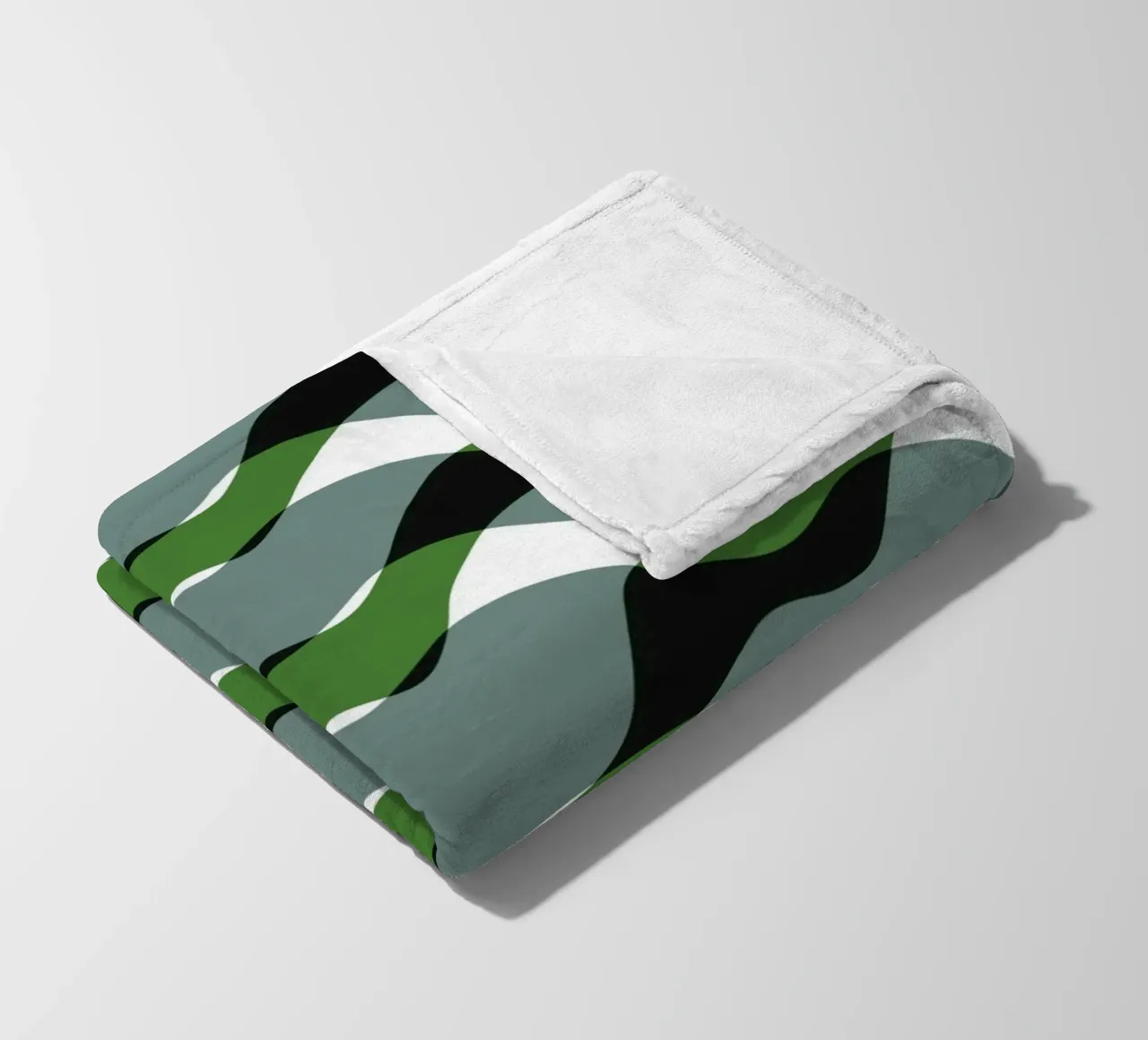 Waves pattern 20 fleece blanket by Little Dean