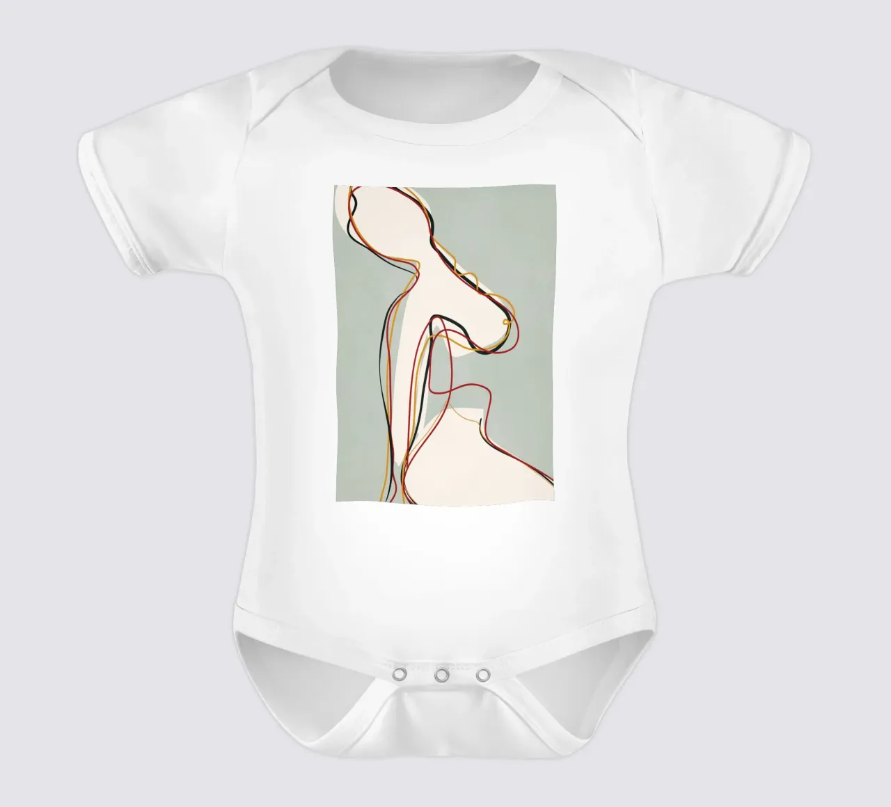 Abstract Thought Movement 2 short-sleeve baby romper by Nadjaa