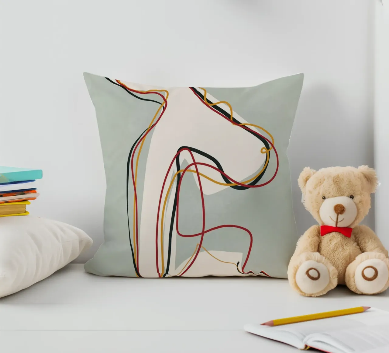 Abstract Thought Movement 2 cuscino da Nadjaa