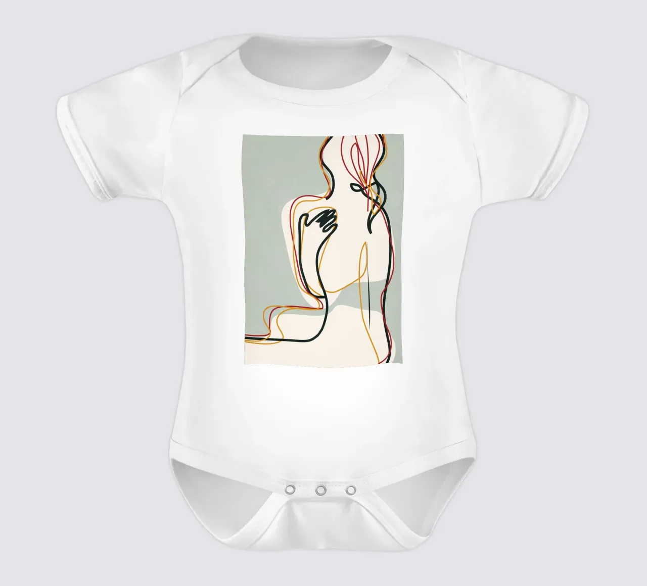 Abstract Thought Movement 3 short-sleeve baby romper by Nadjaa