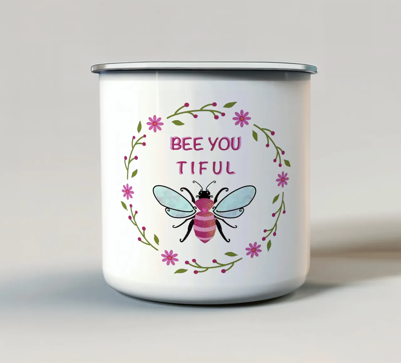 BEE YOU TIFUL tazza in smalto da ElfenStil