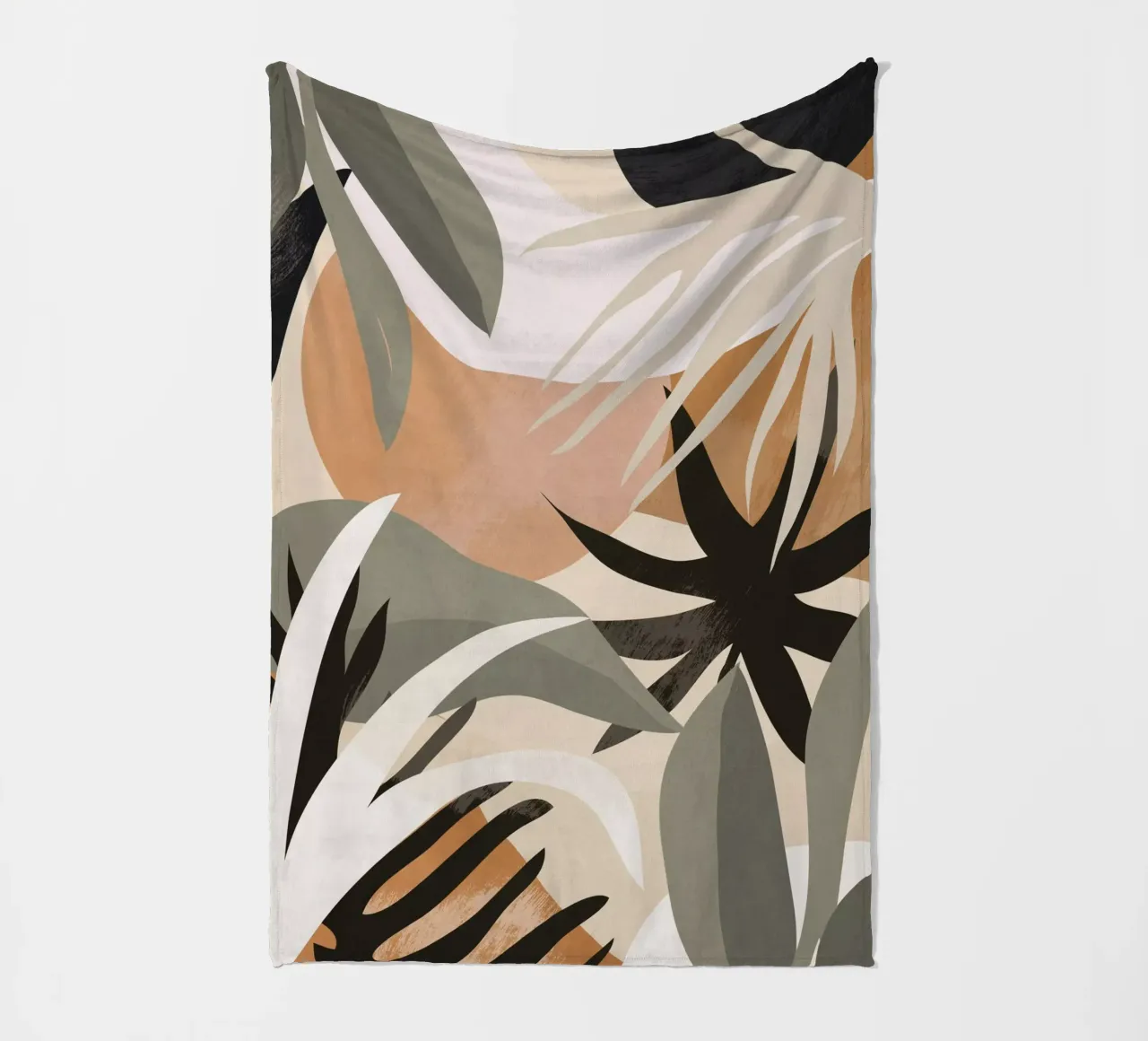 Abstract Art Jungle 3 fleece blanket by ThingDesign