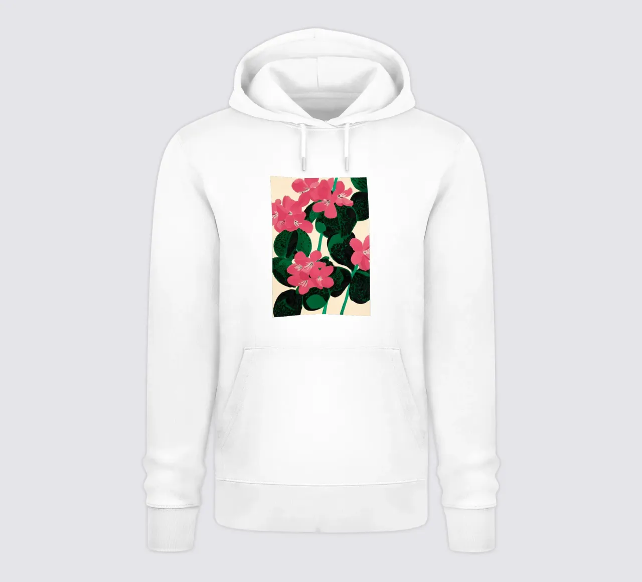 Azalea Blossoms with Jade Leaves felpa con cappuccio da Flow Line
