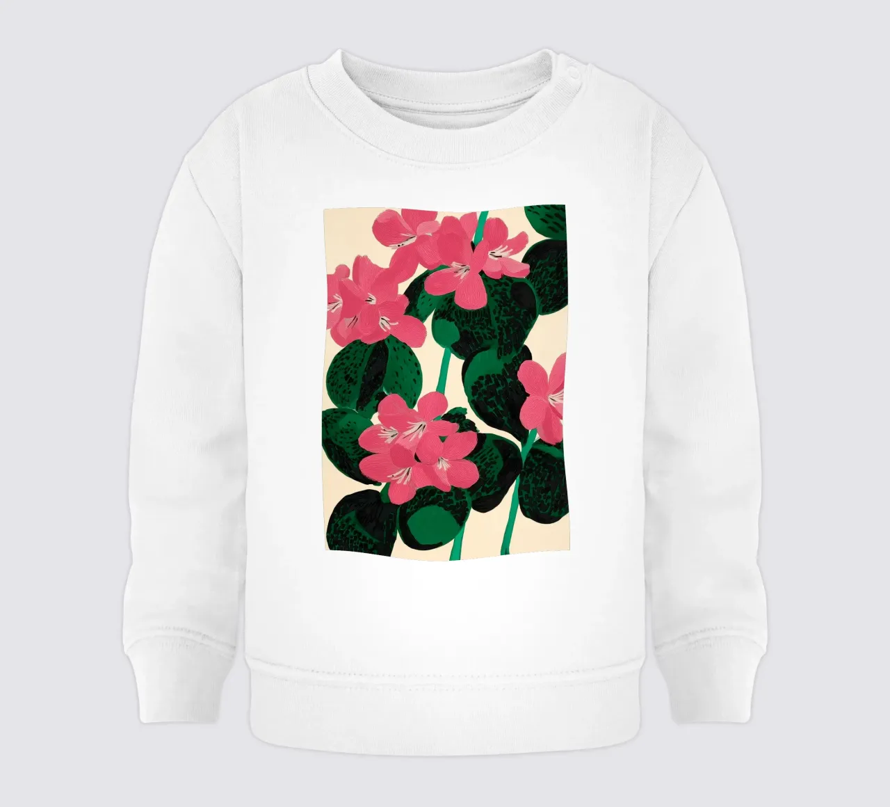Azalea Blossoms with Jade Leaves felpa neonato da Flow Line
