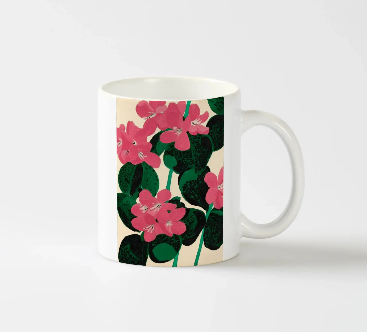 Azalea Blossoms with Jade Leaves tazza in ceramica da Flow Line
