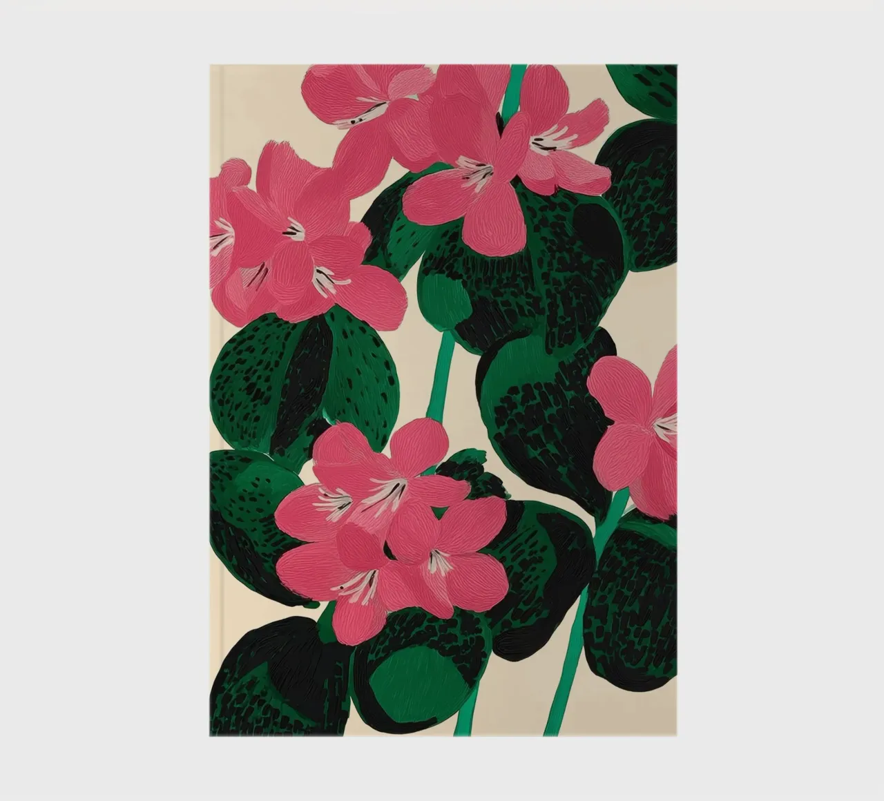 Azalea Blossoms with Jade Leaves notebook by Flow Line