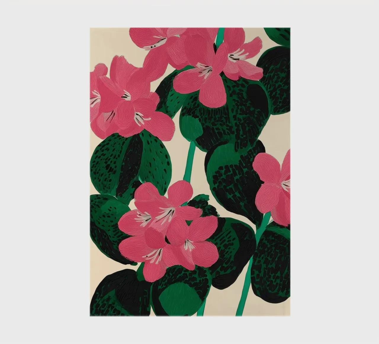 Azalea Blossoms with Jade Leaves notebook by Flow Line