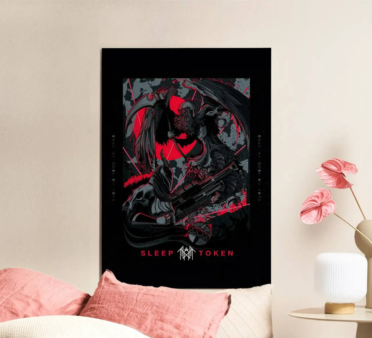 Gettone del sonno in metallo poster con telaio in legno da shiners