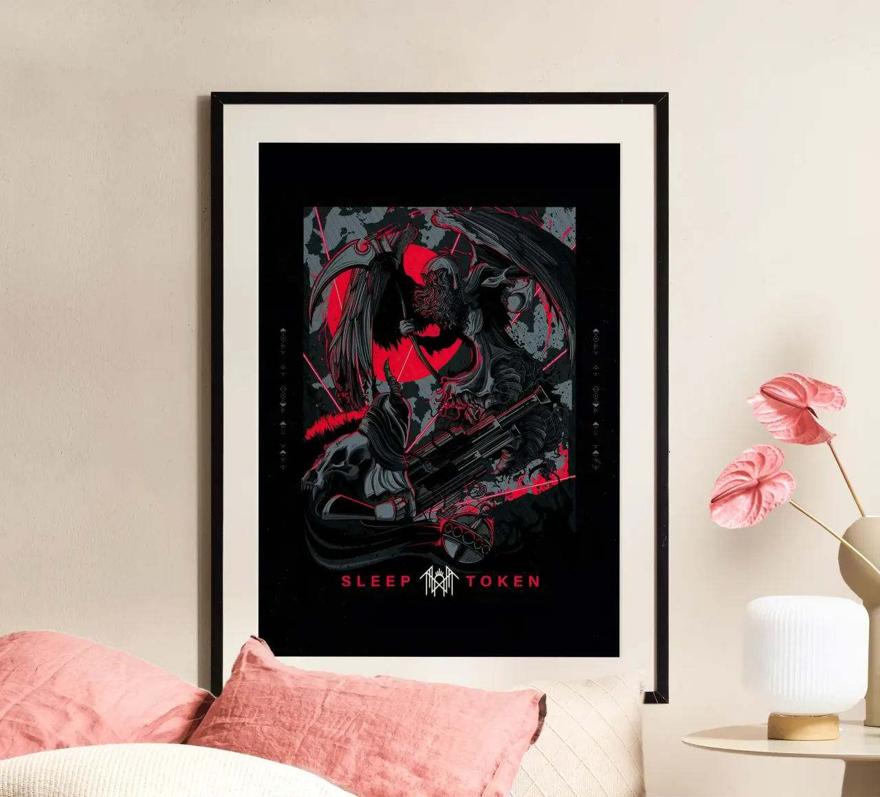 Gettone del sonno in metallo poster con telaio in legno da shiners