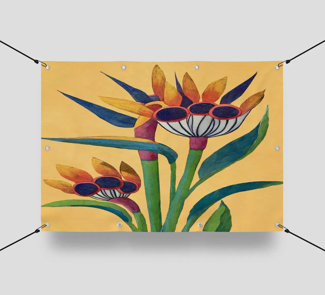 Bird of Paradise in Tropical Bloom telo in pvc da Flow Line