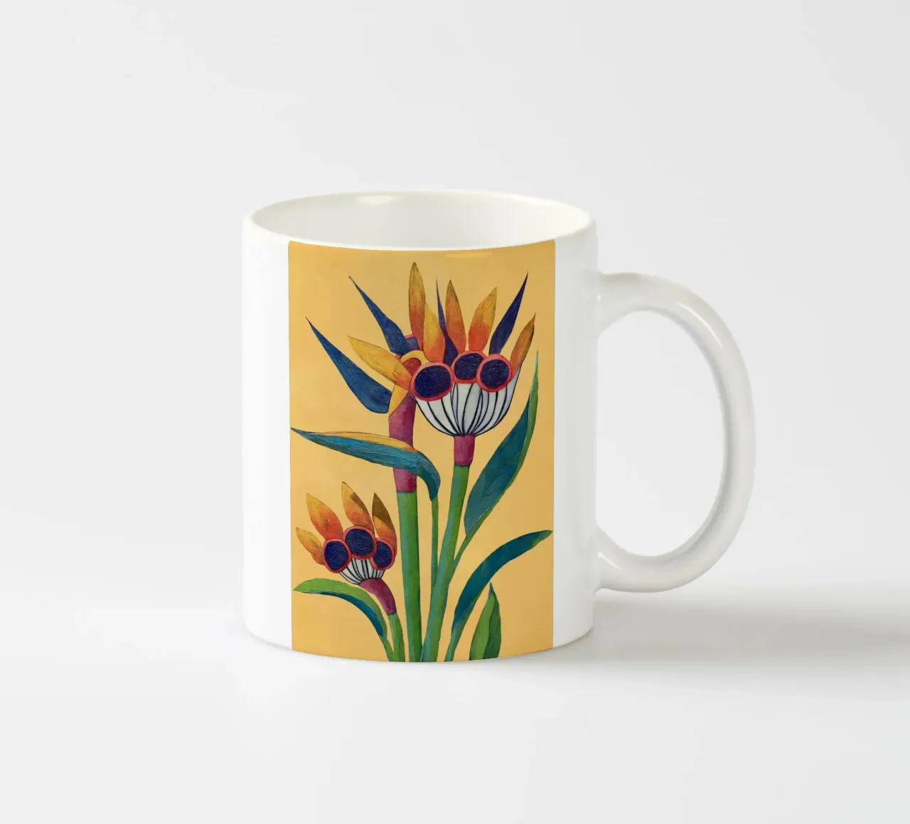 Bird of Paradise in Tropical Bloom tazza in ceramica da Flow Line