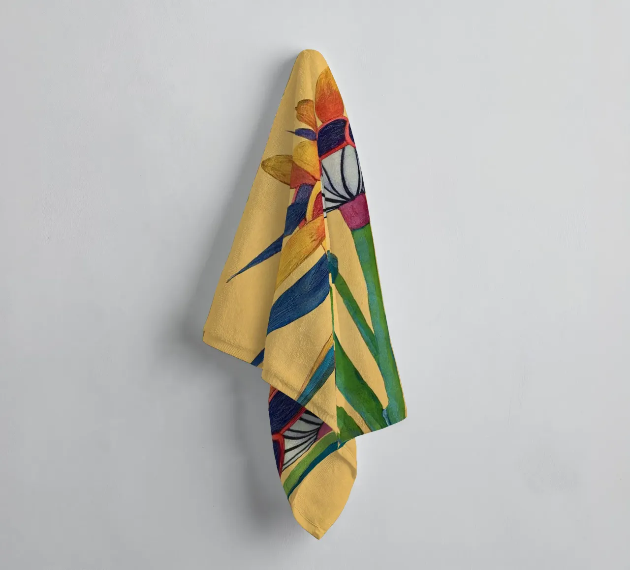 Bird of Paradise in Tropical Bloom towel by Flow Line