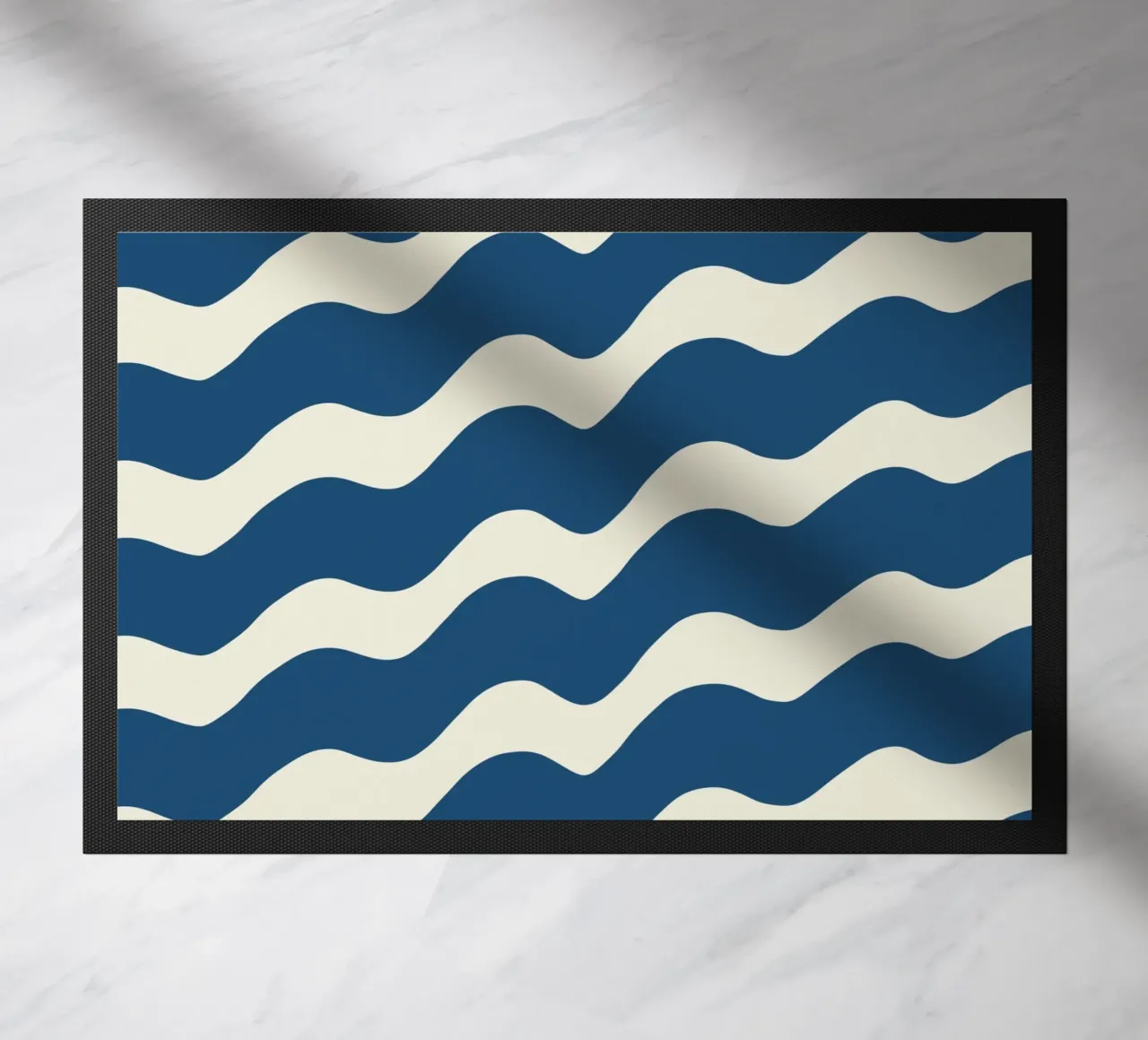 Waves pattern 21 doormat by Little Dean