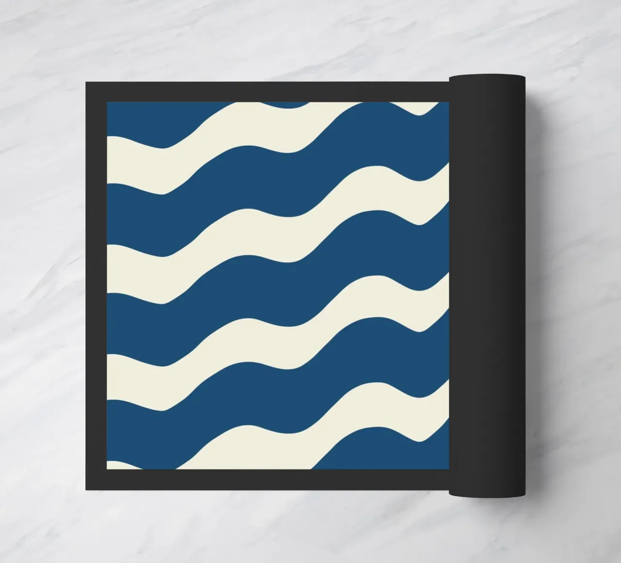 Waves pattern 21 doormat by Little Dean