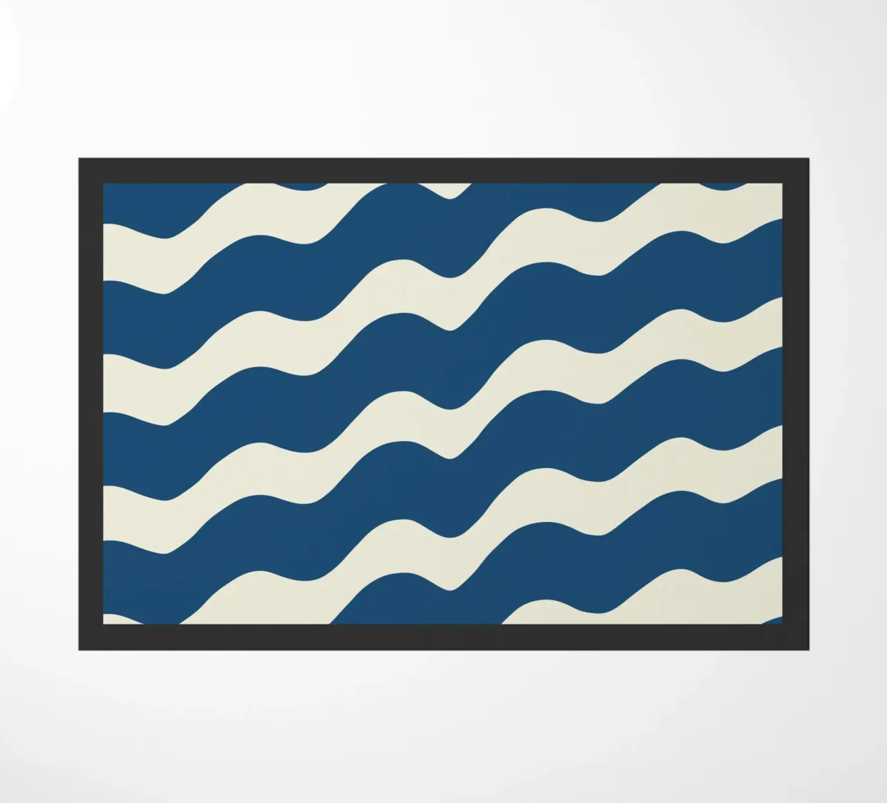 Waves pattern 21 doormat by Little Dean