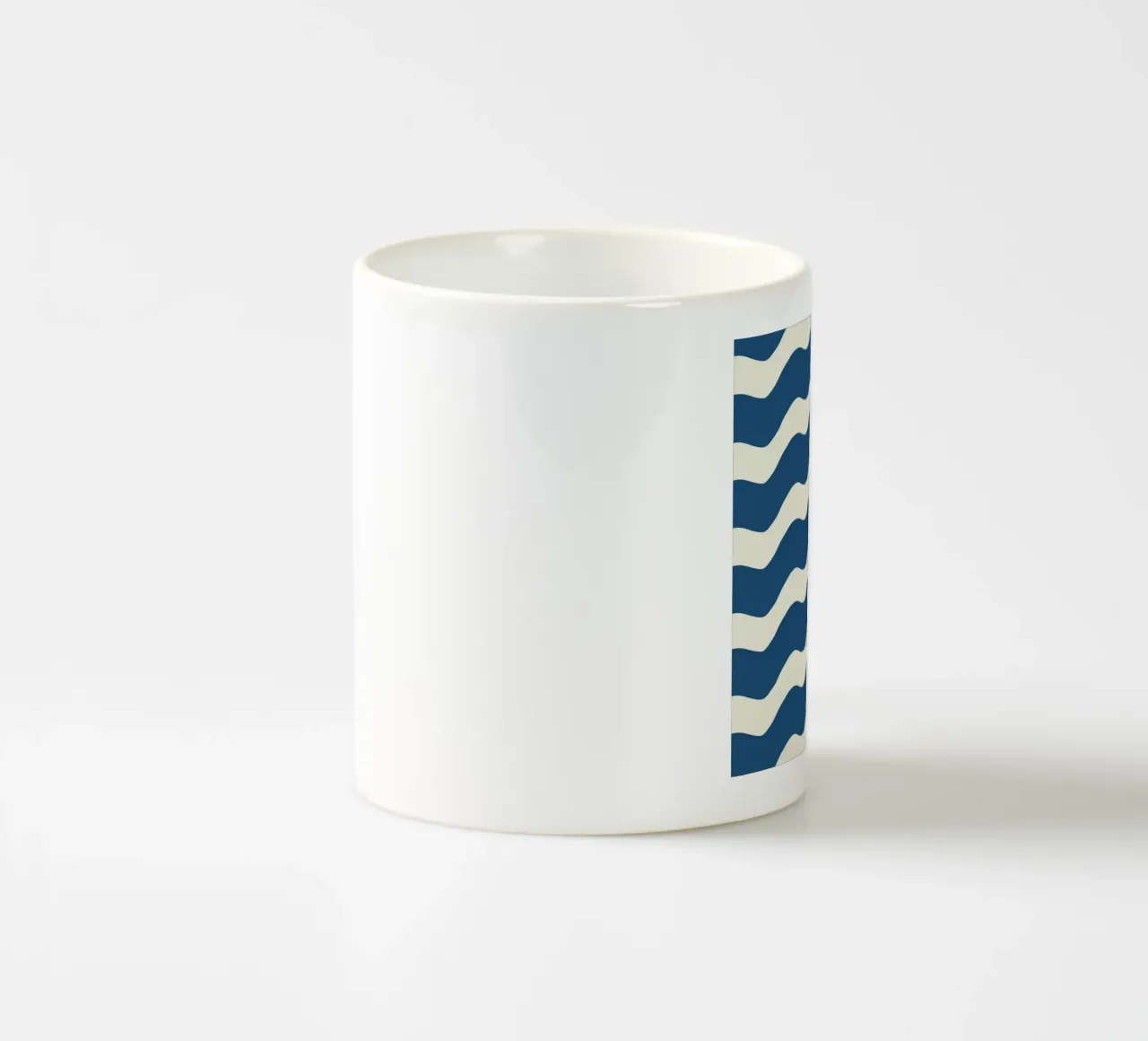 Waves pattern 21 ceramic mug by Little Dean