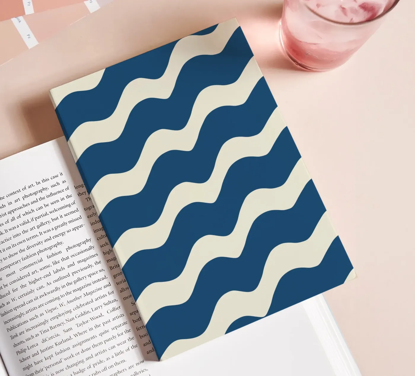 Waves pattern 21 notebook by Little Dean