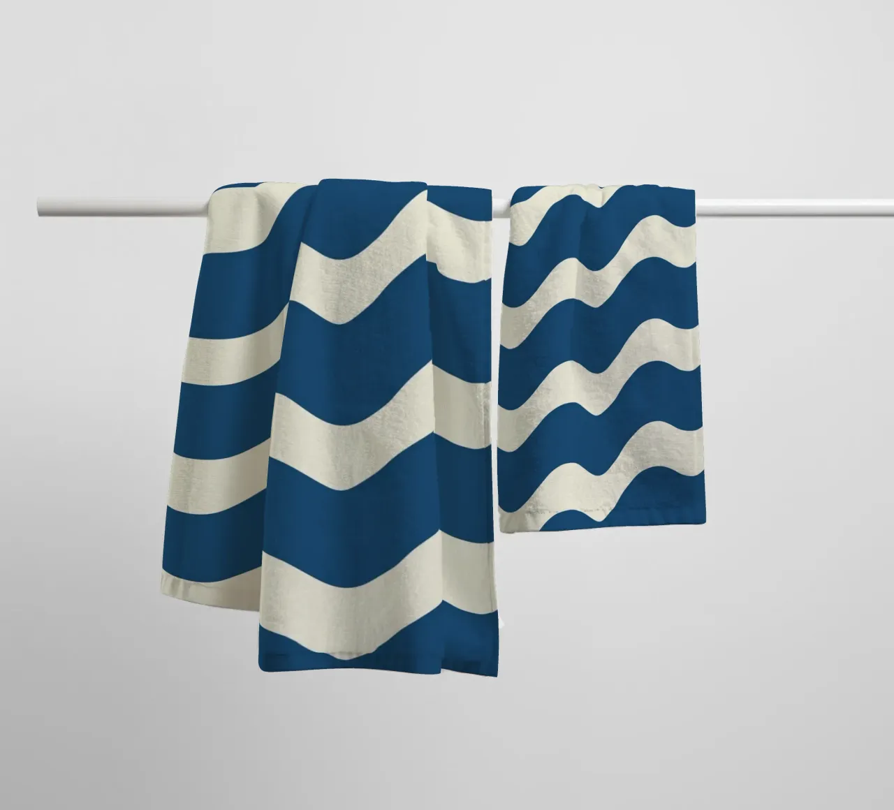 Waves pattern 21 towel by Little Dean