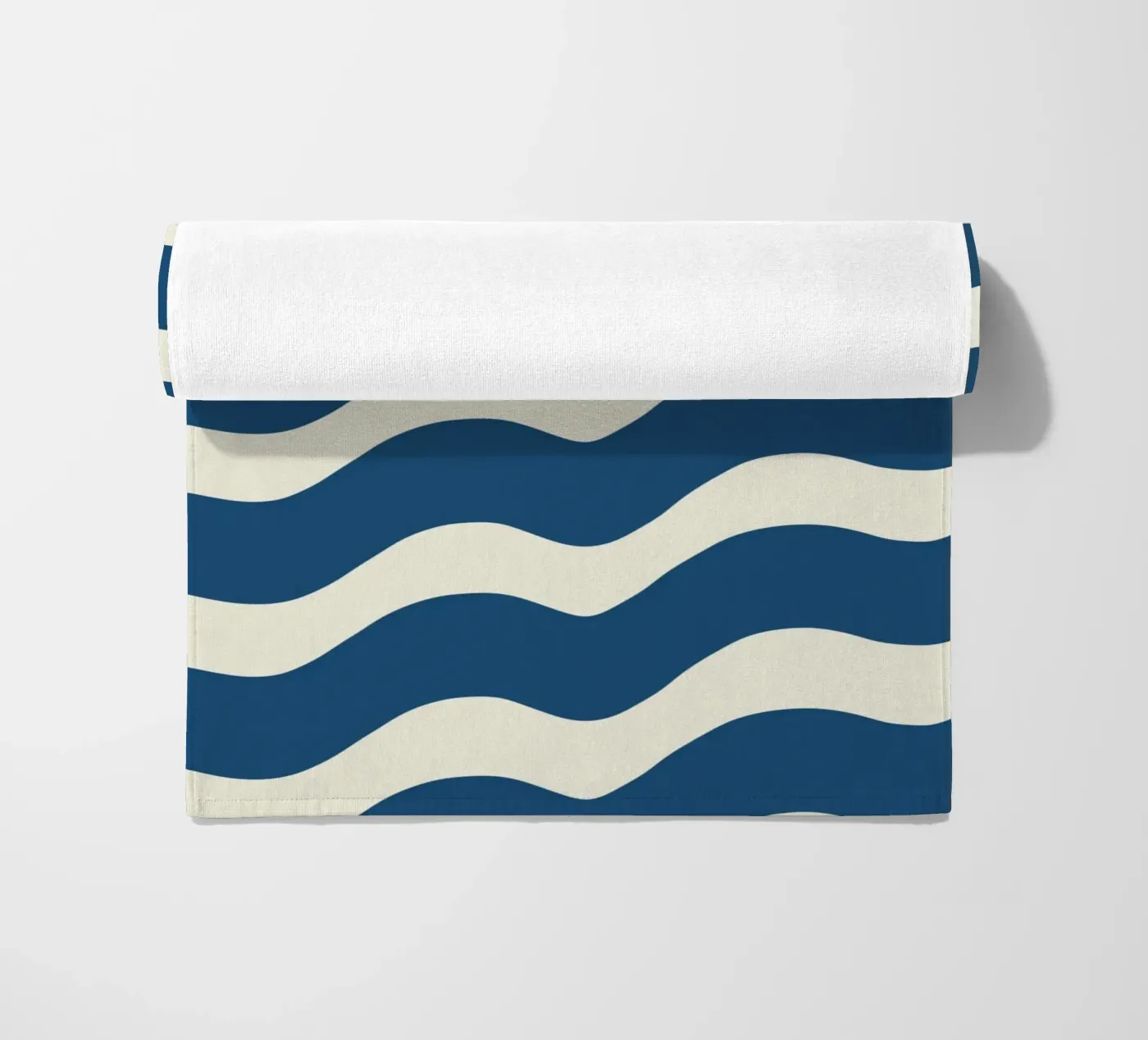 Waves pattern 21 beach towel by Little Dean
