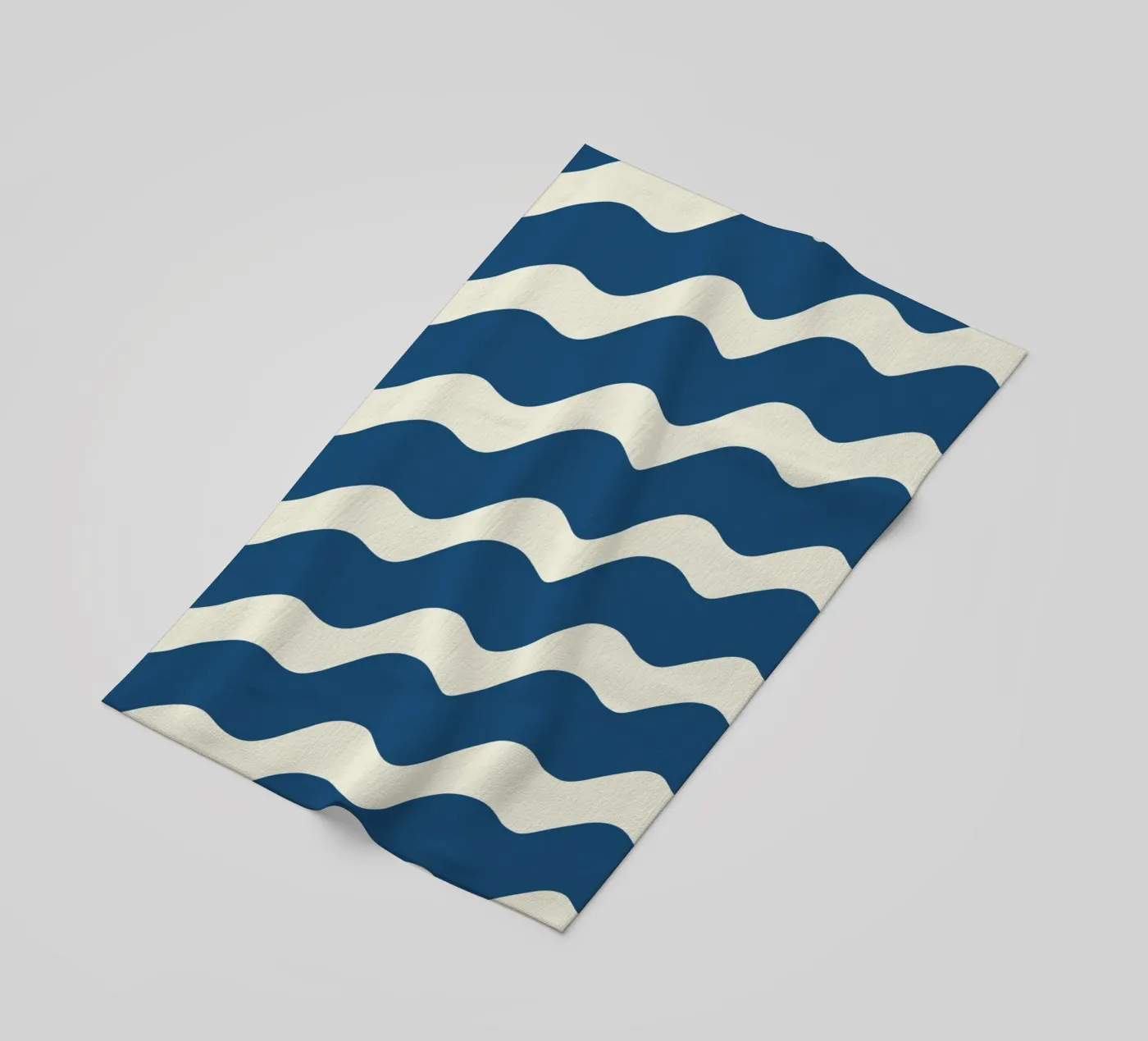 Waves pattern 21 beach towel by Little Dean