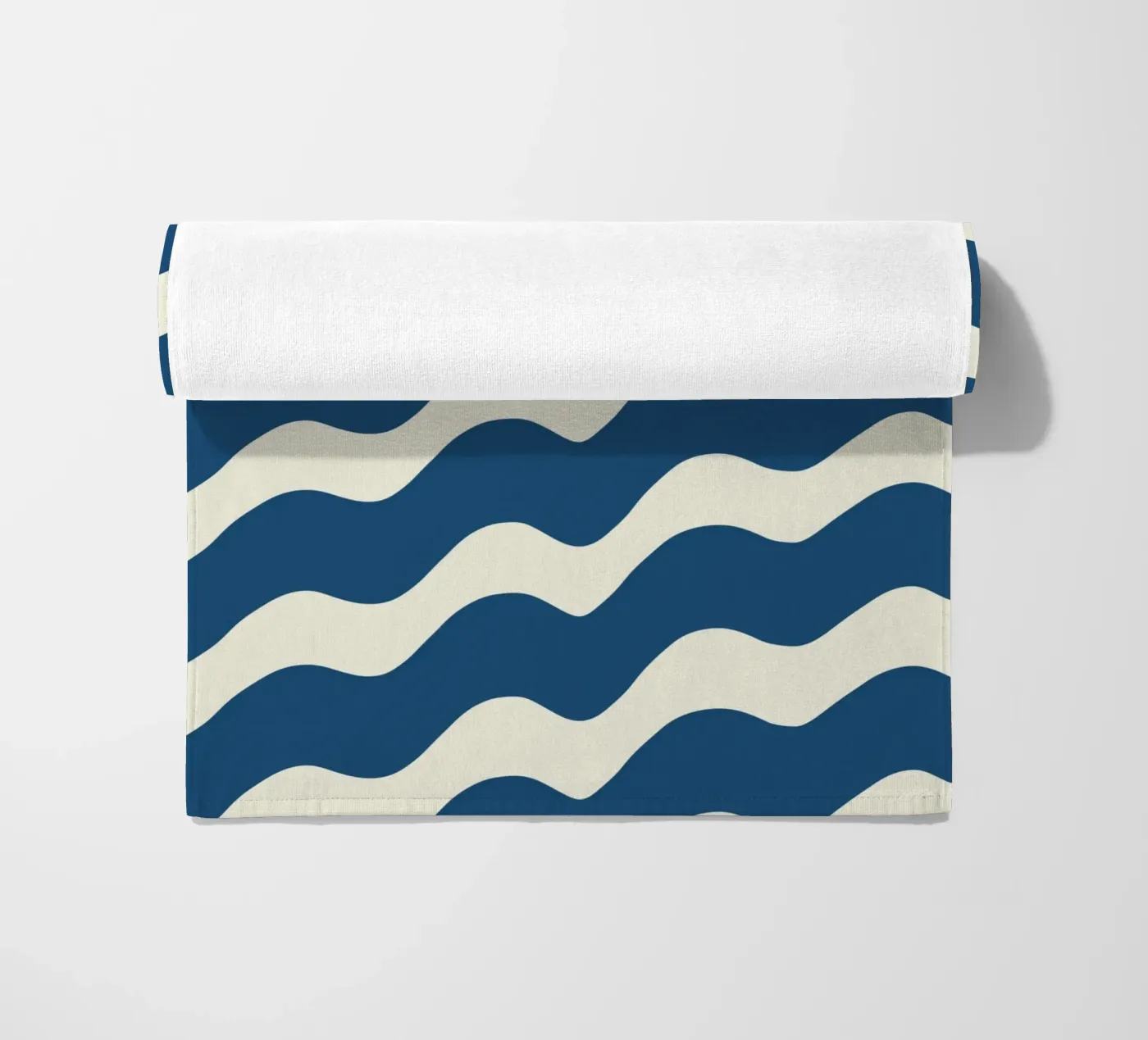 Waves pattern 21 beach towel by Little Dean