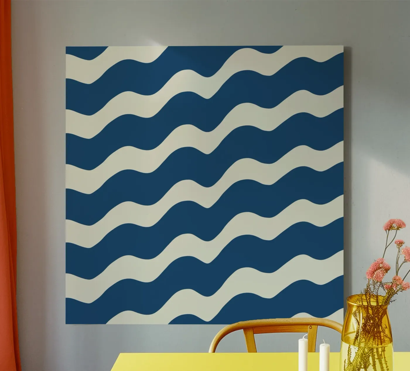 Golven patroon 21 canvas van Little Dean