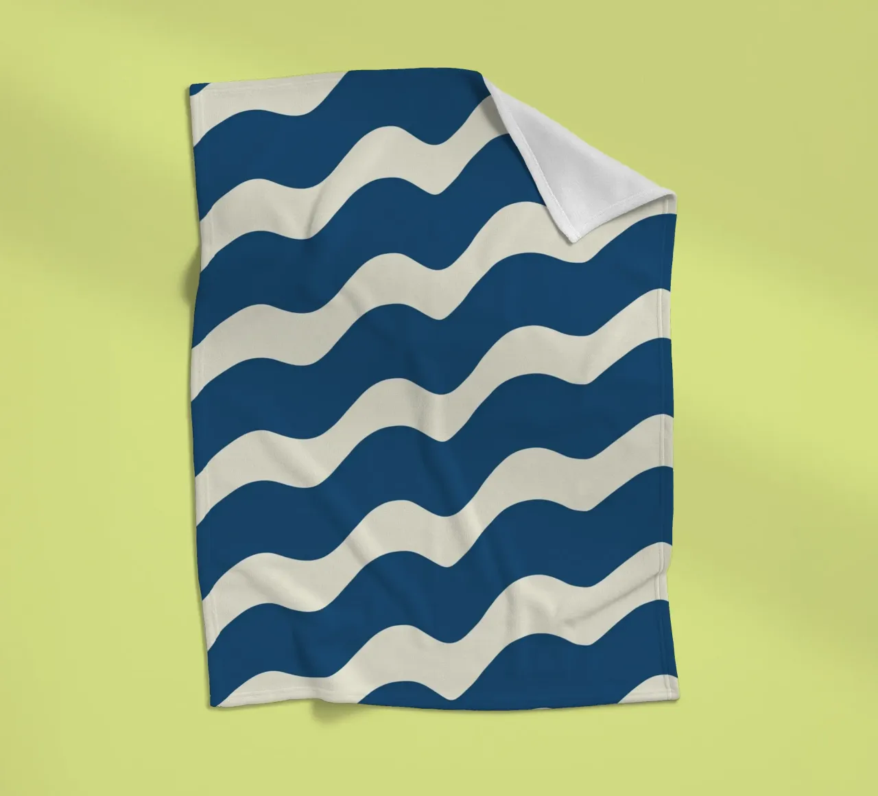 Waves pattern 21 fleece blanket by Little Dean
