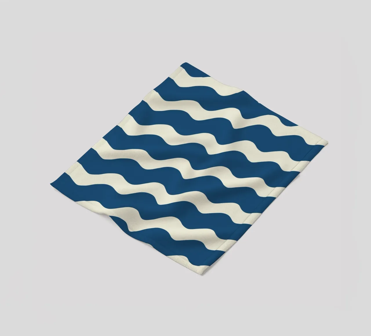 Waves pattern 21 fleece blanket by Little Dean