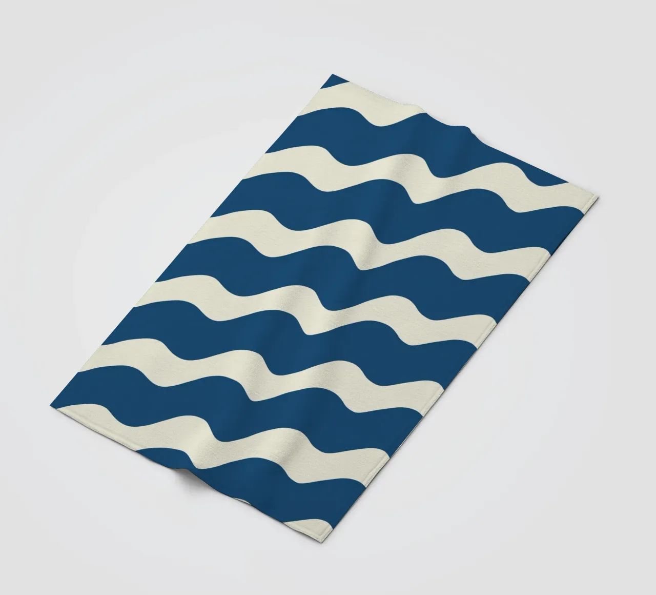 Waves pattern 21 fleece blanket by Little Dean
