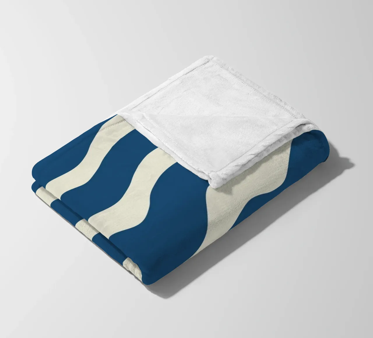 Waves pattern 21 fleece blanket by Little Dean