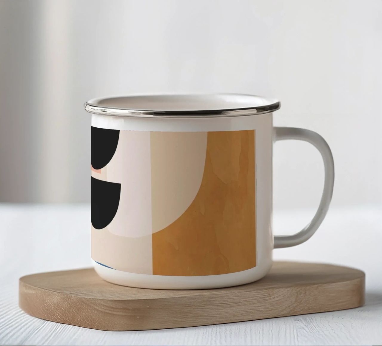 Abstract Minimal Shapes 52 enamel mug by ThingDesign