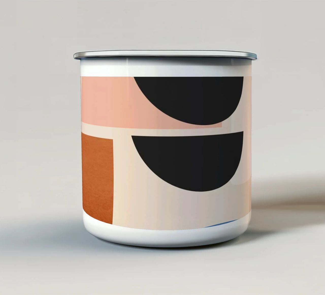 Abstract Minimal Shapes 52 enamel mug by ThingDesign