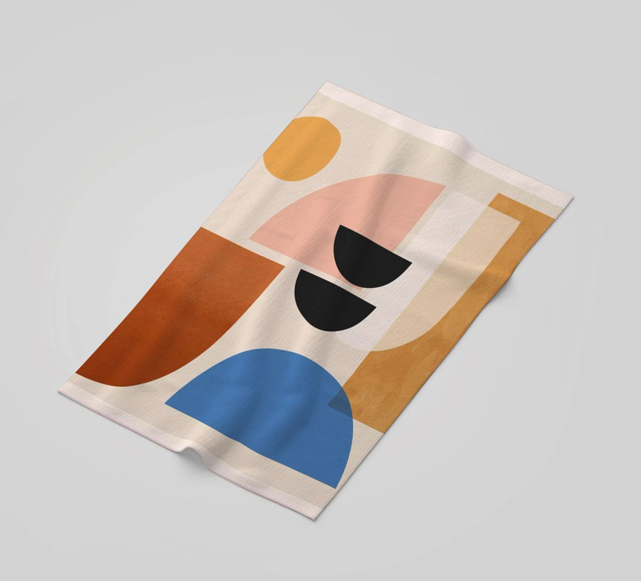 Abstract Minimal Shapes 52 beach towel by ThingDesign