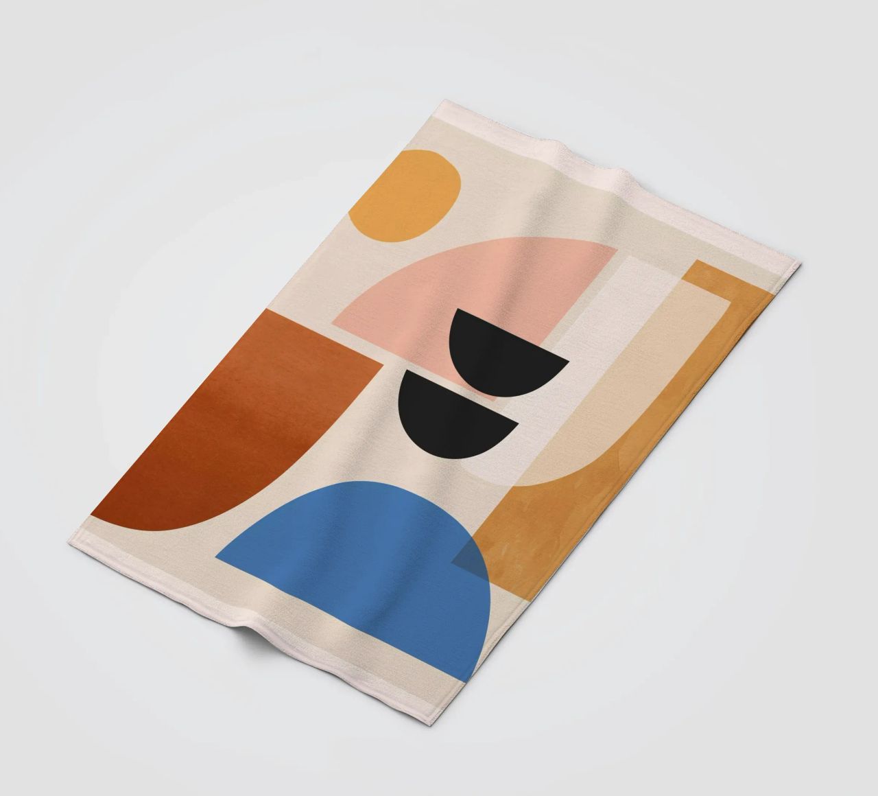 Abstract Minimal Shapes 52 fleece blanket by ThingDesign