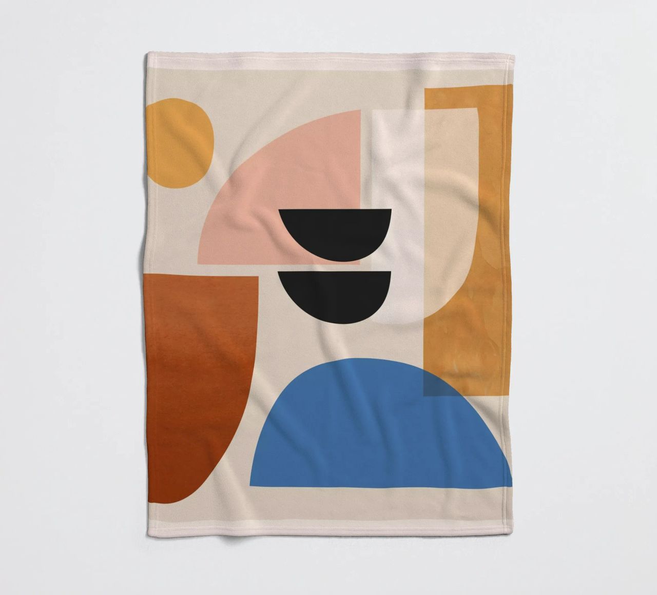 Abstract Minimal Shapes 52 fleece blanket by ThingDesign