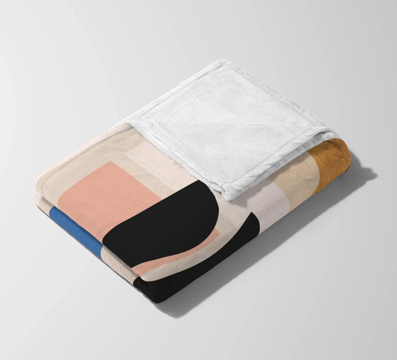 Abstract Minimal Shapes 52 fleece blanket by ThingDesign