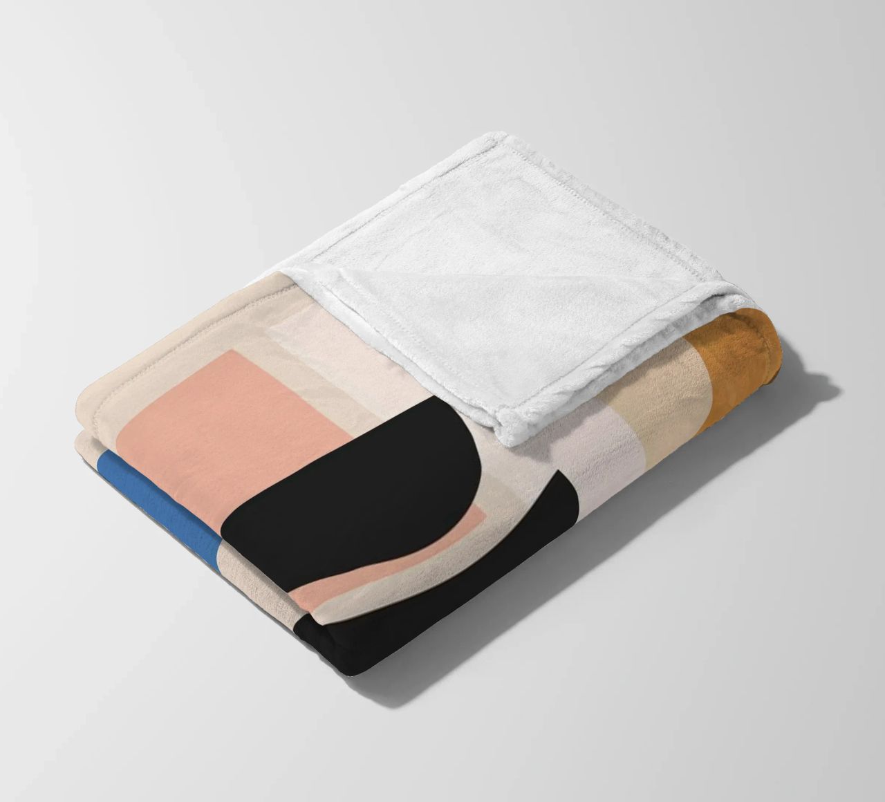 Abstract Minimal Shapes 52 fleece blanket by ThingDesign