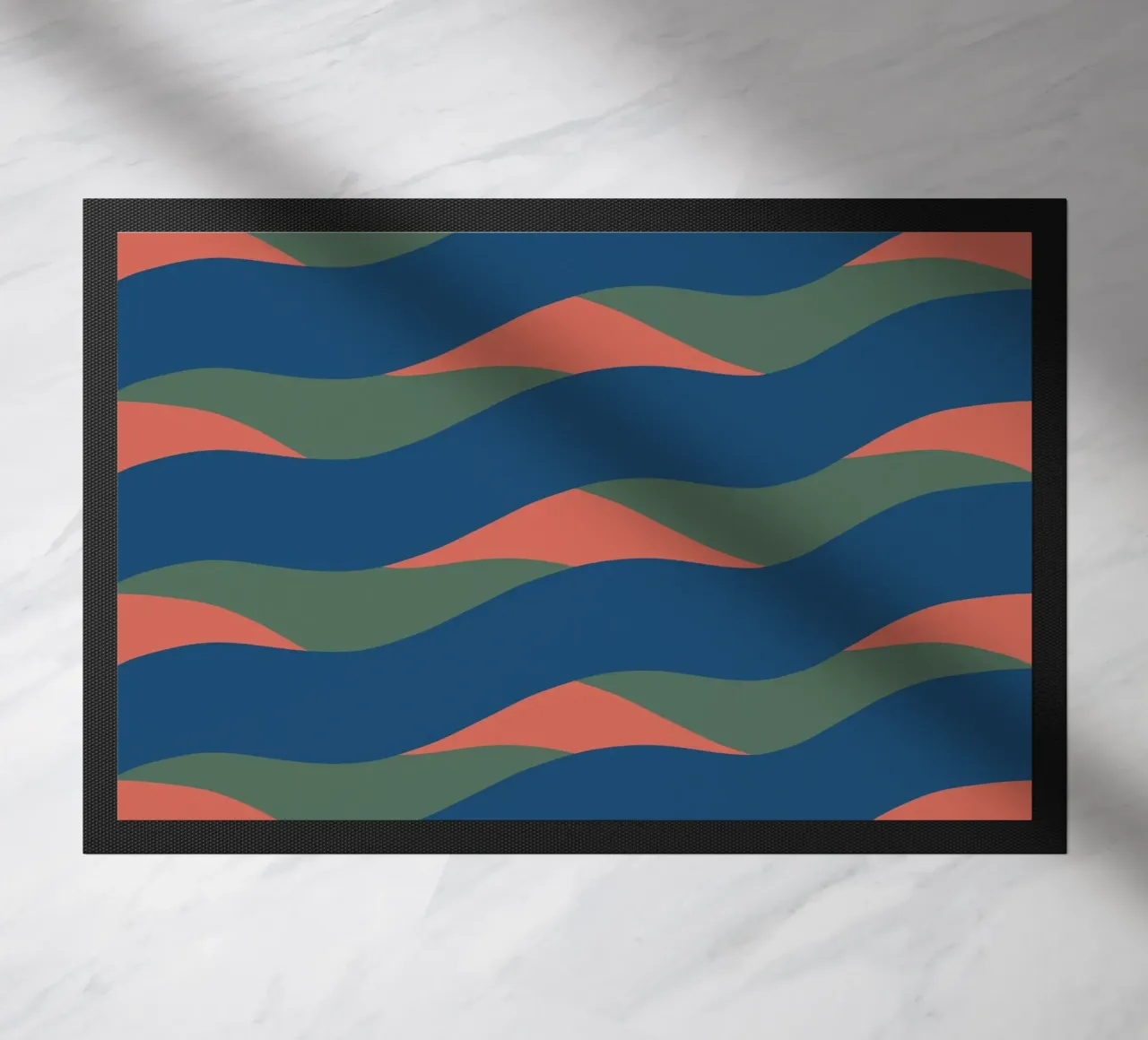 Waves pattern 24 doormat by Little Dean