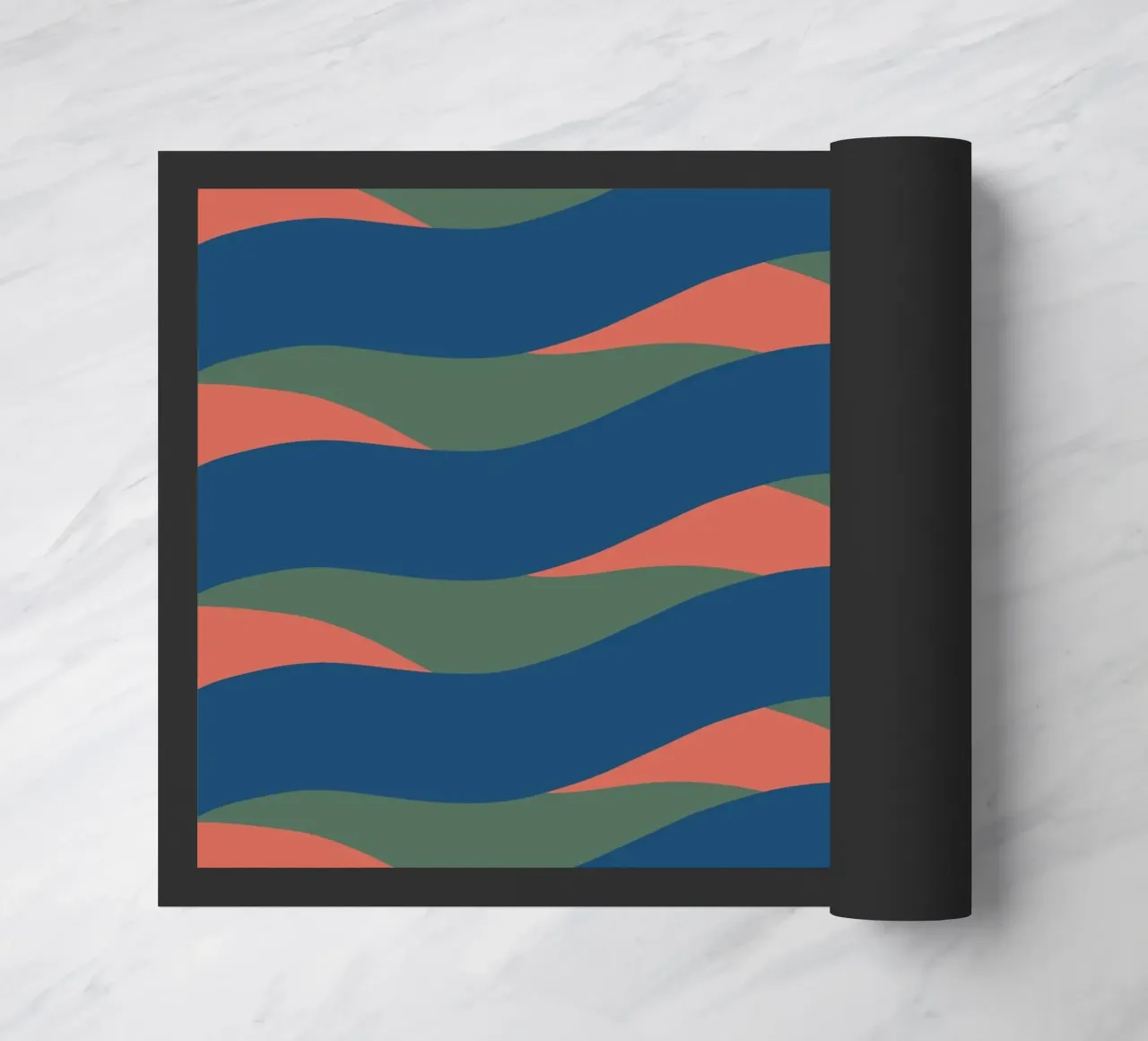 Waves pattern 24 doormat by Little Dean
